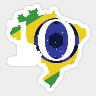 camiseta do brasil: Football is life Sticker